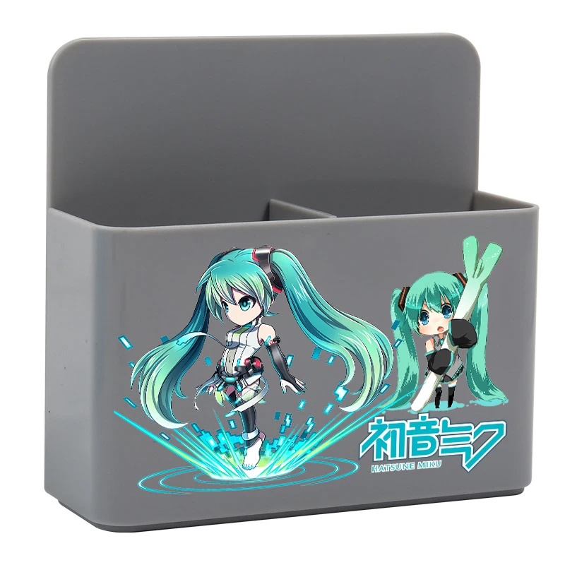 初音ミク磁気ペンホルダー漫画ホワイトボードマーカーオーガナイザー冷蔵庫冷蔵庫磁気マルチコンパートメント収納ボックス