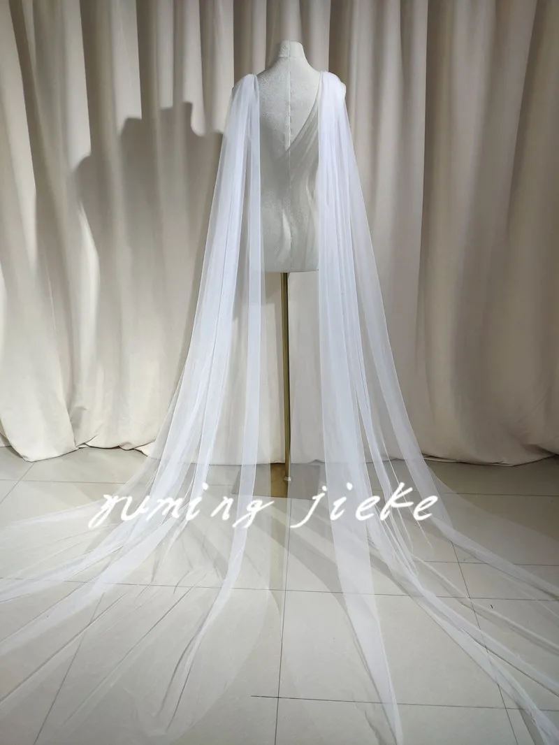 Wings Veil Soft Tulle Wedding Veil Cathedral Length Bridal Veil in White , Off-White , Ivory , Champagne