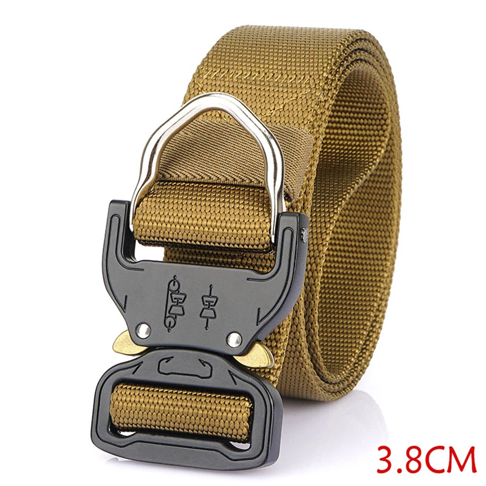 TUSHI Genuine 1.5 inch tactical belt quick release outdoor military belt soft real nylon sports accessories men and women belt