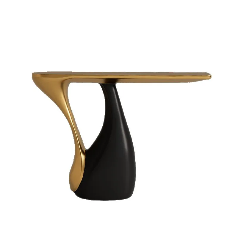 

LH entrance table light luxury home against the wall end view table sculpture decorative table