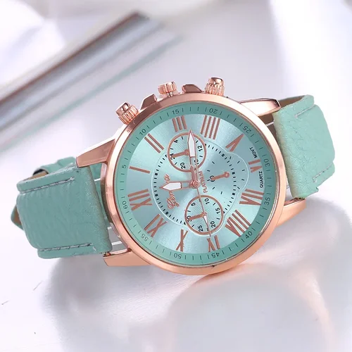 Imagen 2 del producto Relojes para mujer, marca de estilo deportivo, reloj de moda para mujer, reloj de cuero para hombres y niñas, relojes de pulsera de cuarzo para mujer, Montre Femme