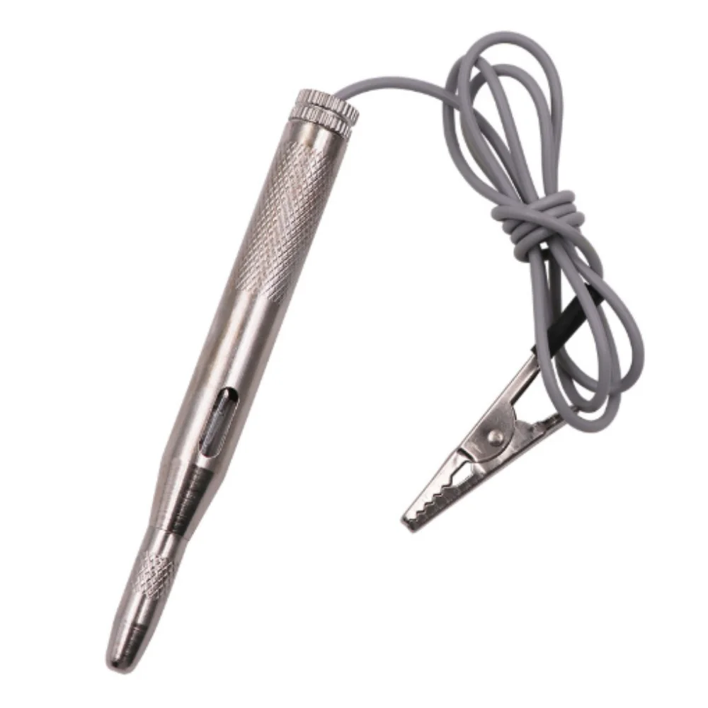 Testeur de circuit 6-24V avec sonde en cuivre et pince crocodile pour l'entretien et le nettoyage des motos, les fusibles de voiture et les tests de courant continu basse tension