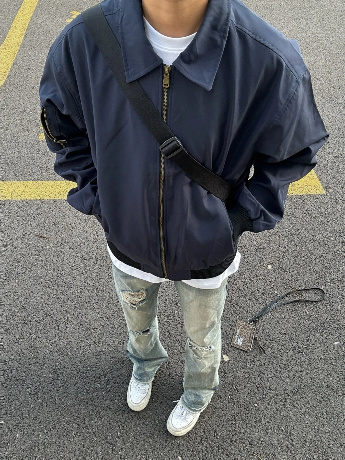 

Cleanfit Vintage ort Flight Jaet Мужское осеннее бейсбольное пальто Sli Американская рабочая одежда на молнии с декором подставкой