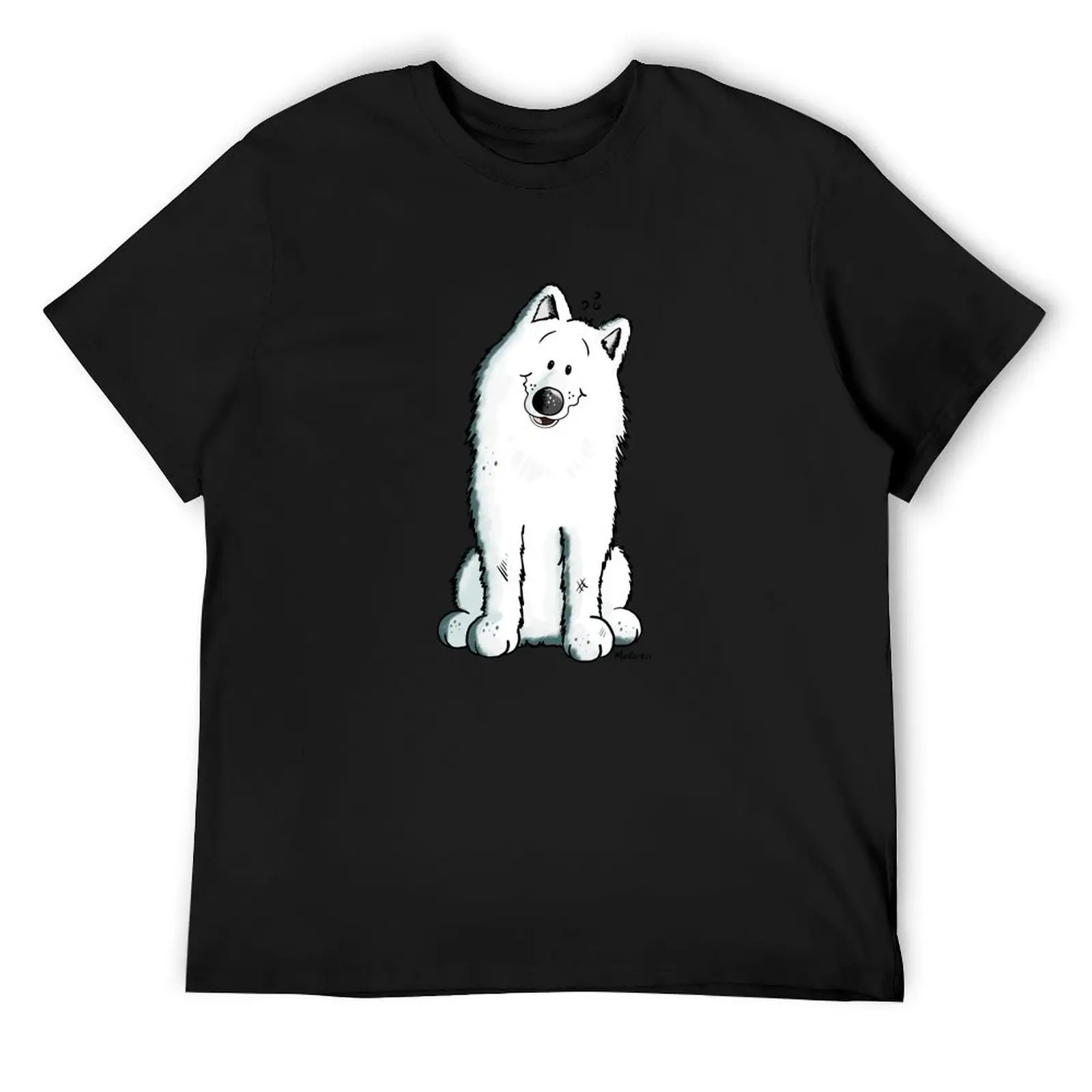 Cute Samoyed Dog Cartoon - Gift T-Shirt blue archive shirts graphic tee summer clothes black t-shirts for men