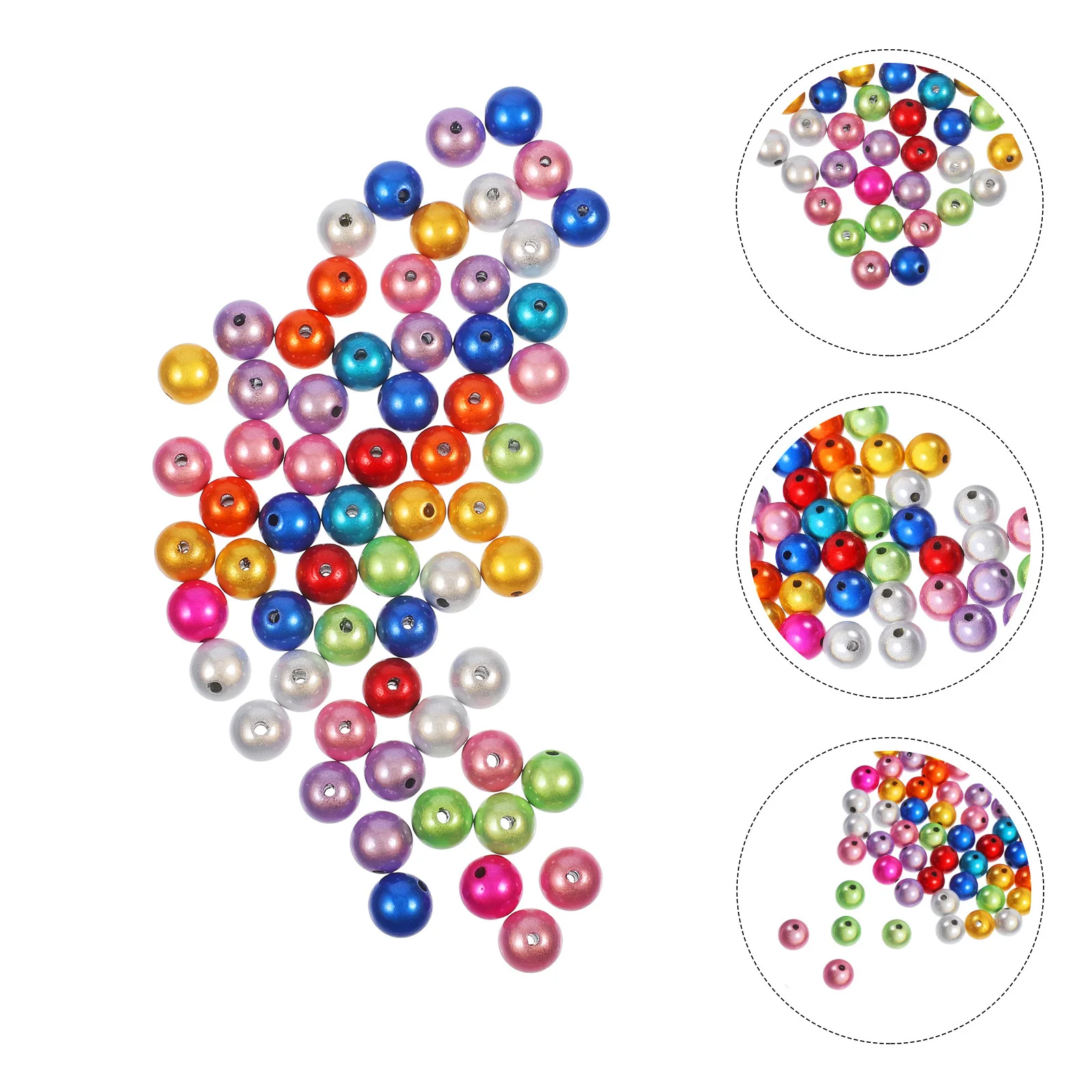 

1 set 1 Set Of Acrylic Round 4Mm 6Mm 8Mm Smooth Loose Beads For Diy Jewelry Making Necklace Bracelet Craft Supplies Spacer Beads