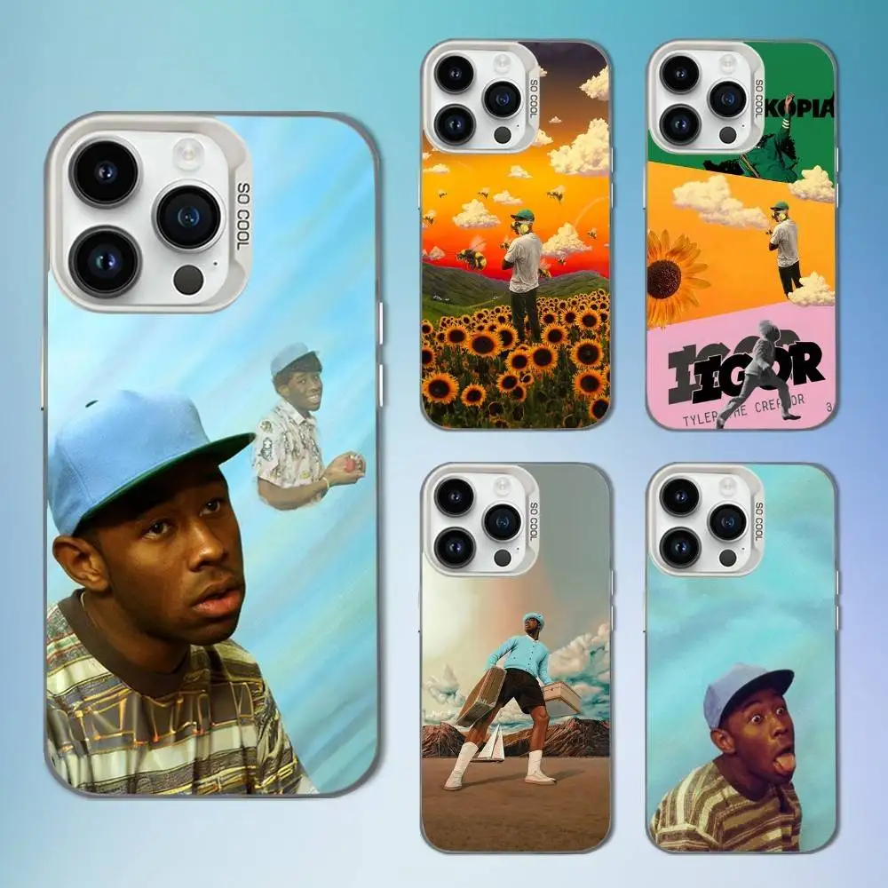 

Singer T-Tyler The Creator Phone Case For iPhone 16,15,14,13,12,11,Mini,Pro,SE,MAX White Matte Shockproof Cover