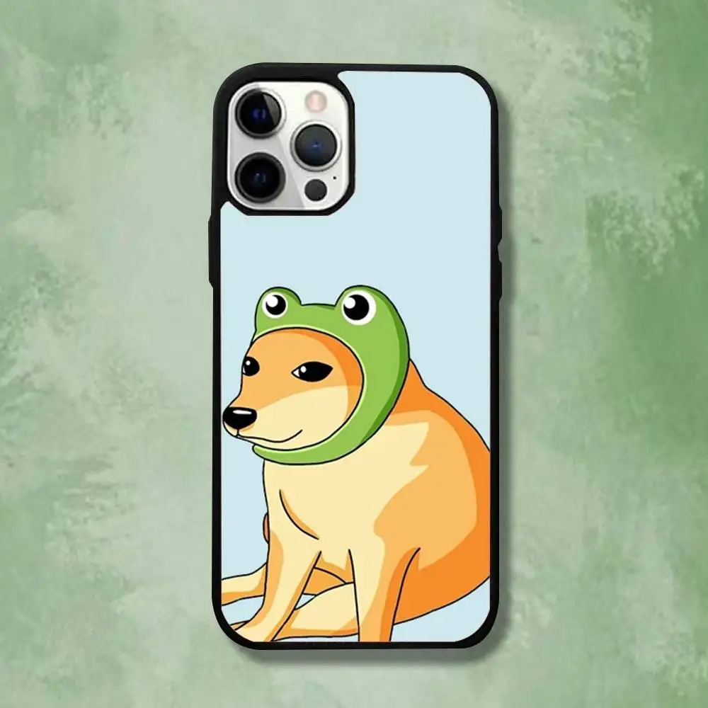 Urocze etui na telefon z motywem psa Cheems dla iPhone 16, 15, 14, 13, 12, 11, Pro, Max, Plus, Mini, SE4, E, magnetyczne, kompatybilne z bezprzewodowym ładowaniem Magsafe