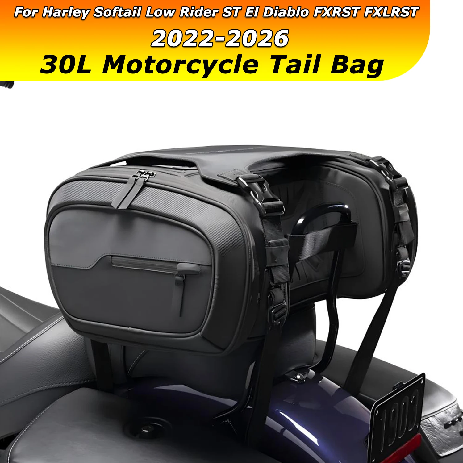 For Harley Touring CVO Street Road Glide Limited FLTRXL FLHX FLTRX Motorcycle Travel Luggage Bag Waterproof 30L Trunk/Rack Bag