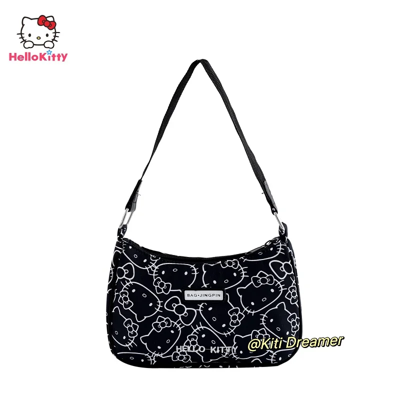 Sanrio Hello Kitty Lovely Cartoon Handbag Shoulder Bag Kawaii Underarm Bags for Girls Birthday Gifts Packet Purse Designer Bag