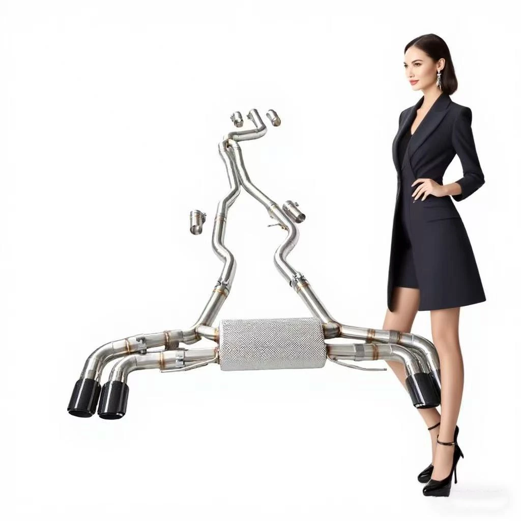 

Exhaust cat back for BMW M340 stainless steel valve exhaust pipe racing performance sports car muffler sound modification