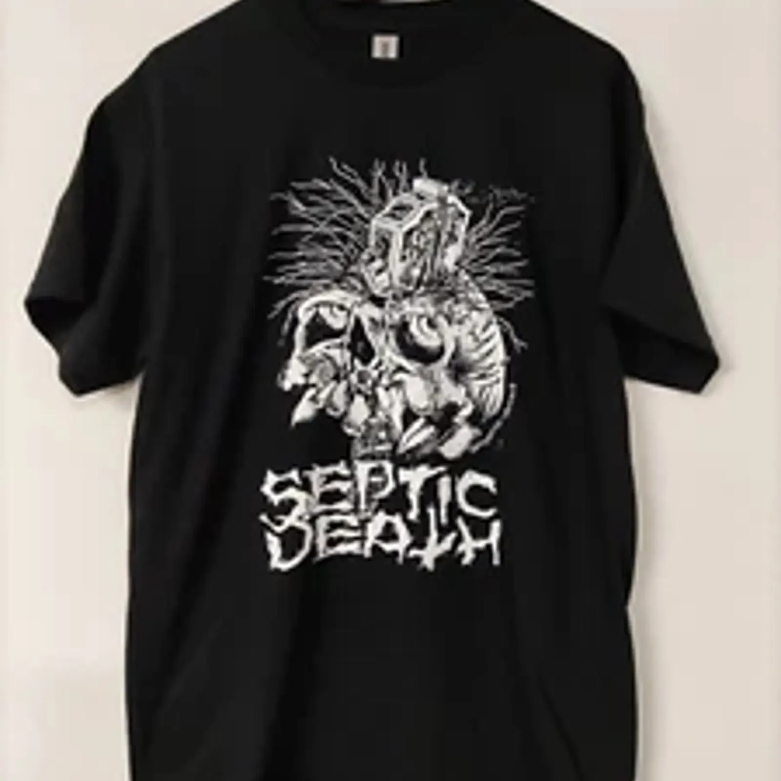 Septic Death T Shirt infest ssd bad brains integrity cryptic slaughter  vintage Washed designer clothes Soft Stylish homme