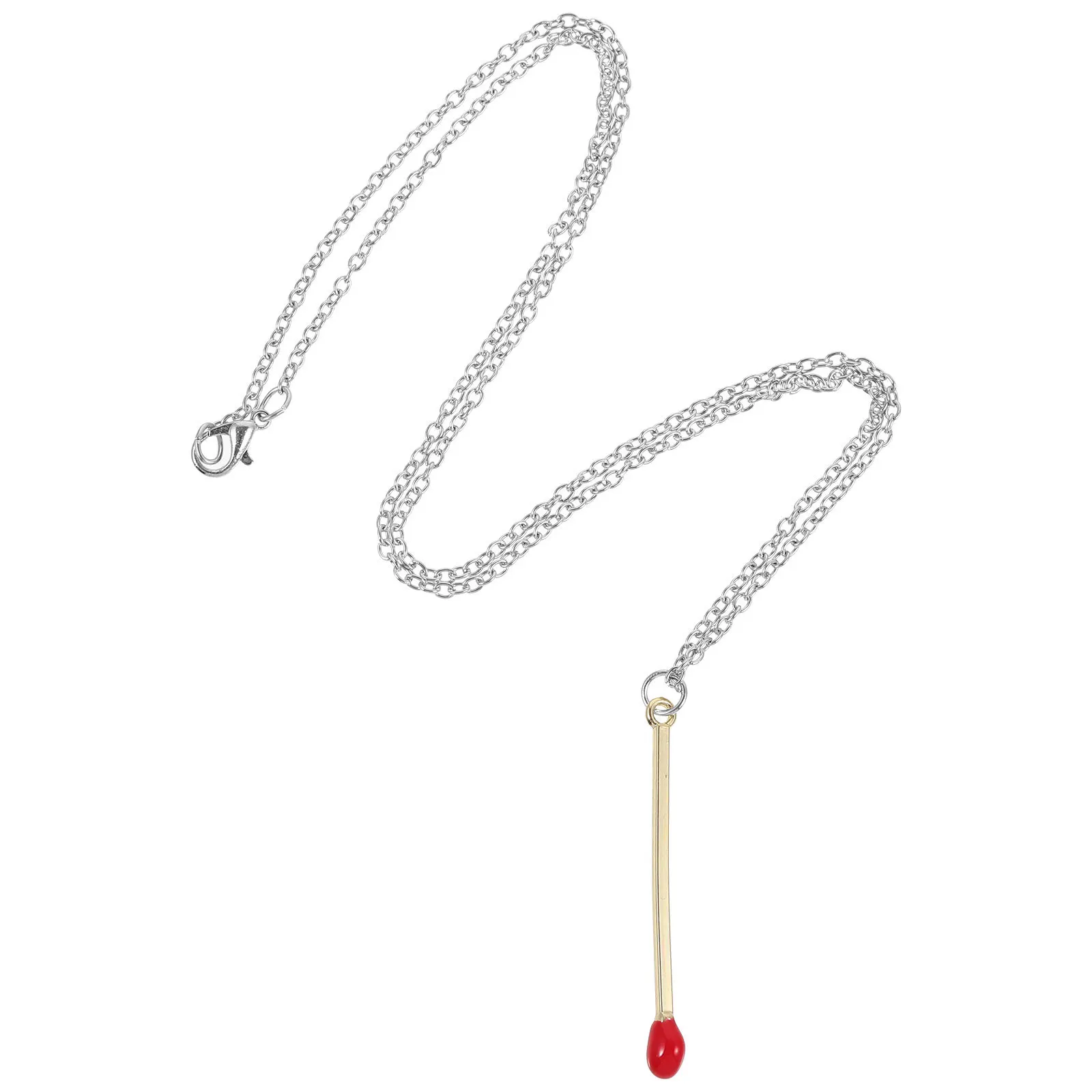 قلادة على شكل عصا الثقاب، مجوهرات رقبة نسائية إبداعية، قلادة عصرية أنيقة لحفلات الزفاف الصيفية وأعياد الميلاد للفتيات المراهقات