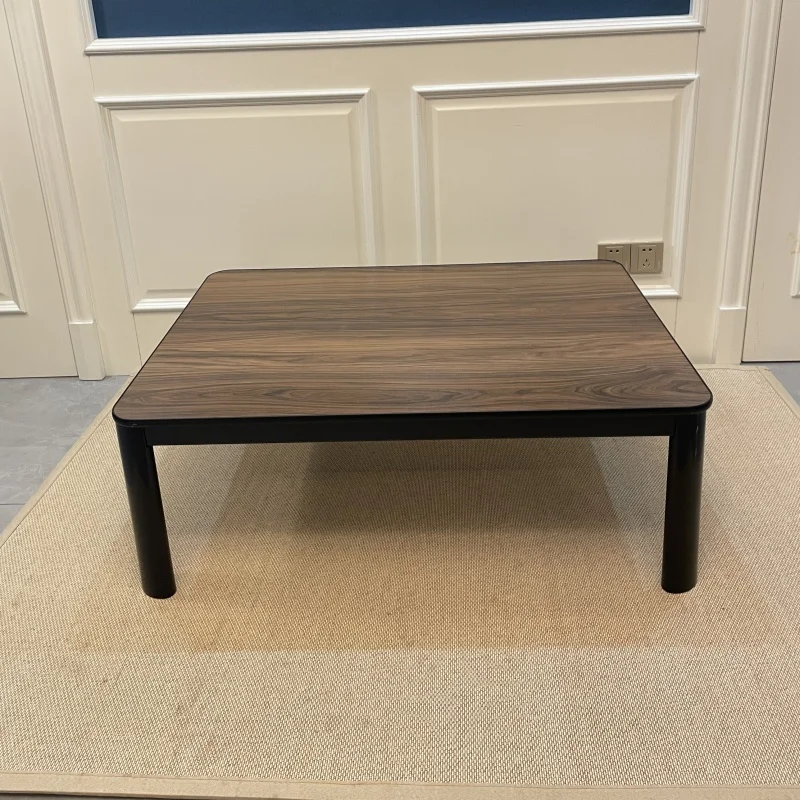 Kotatsu Table - Heated Coffee Table with Removable Top Wood Grain/Black Traditional Low Table for Winter No Heater