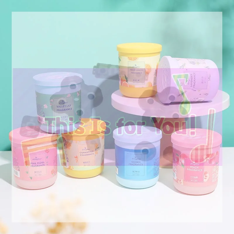 【MA】Solid Fragrance Jars With Long Lasting Osmanthus Peach Scent Safe For Baby Pregnant For Bedroom Bath
