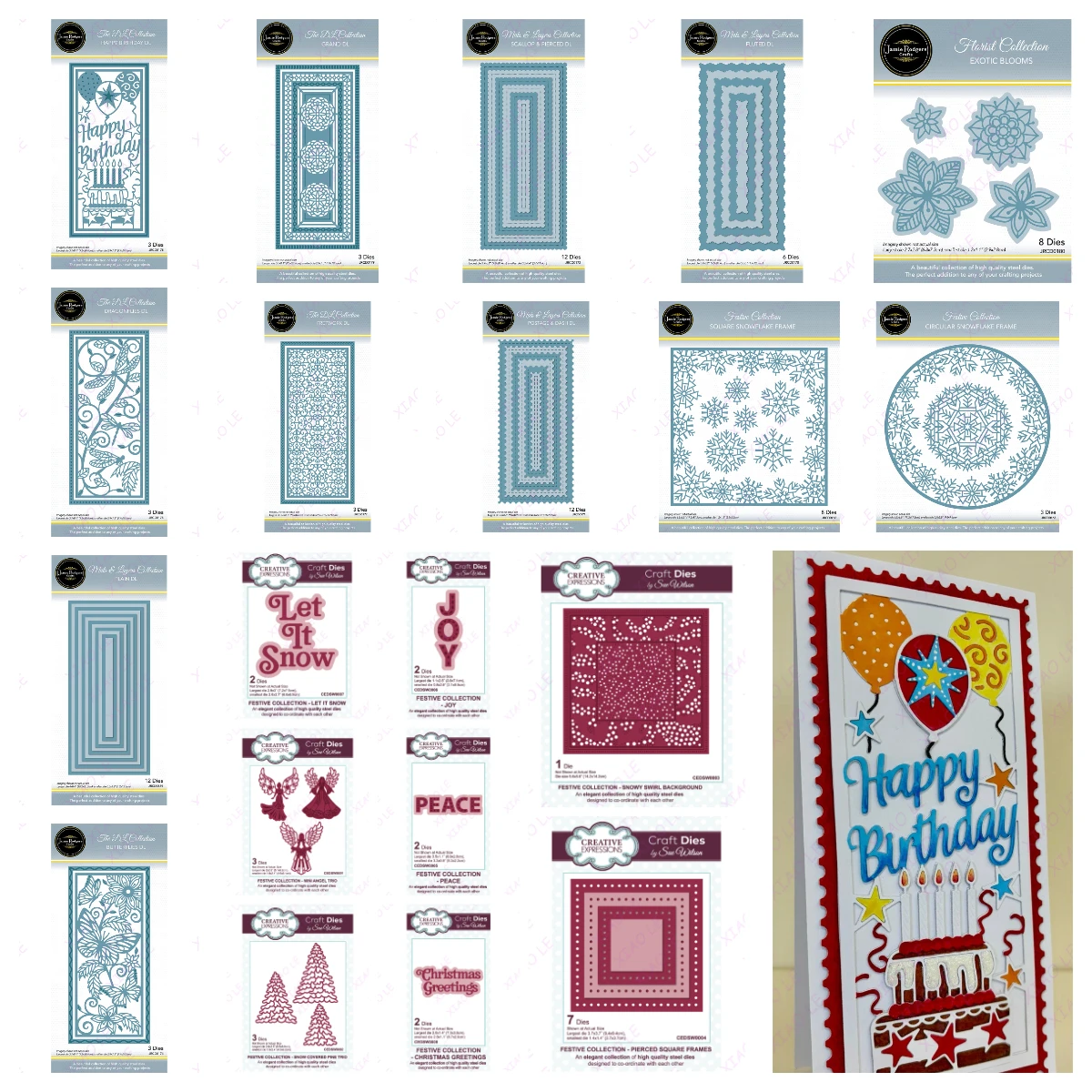 

Christmas Greeting Happy Birthday Metal Cutting Dies For DIY Scrapbooking Photo Cutting Die Paper Cards Embossing Decorative