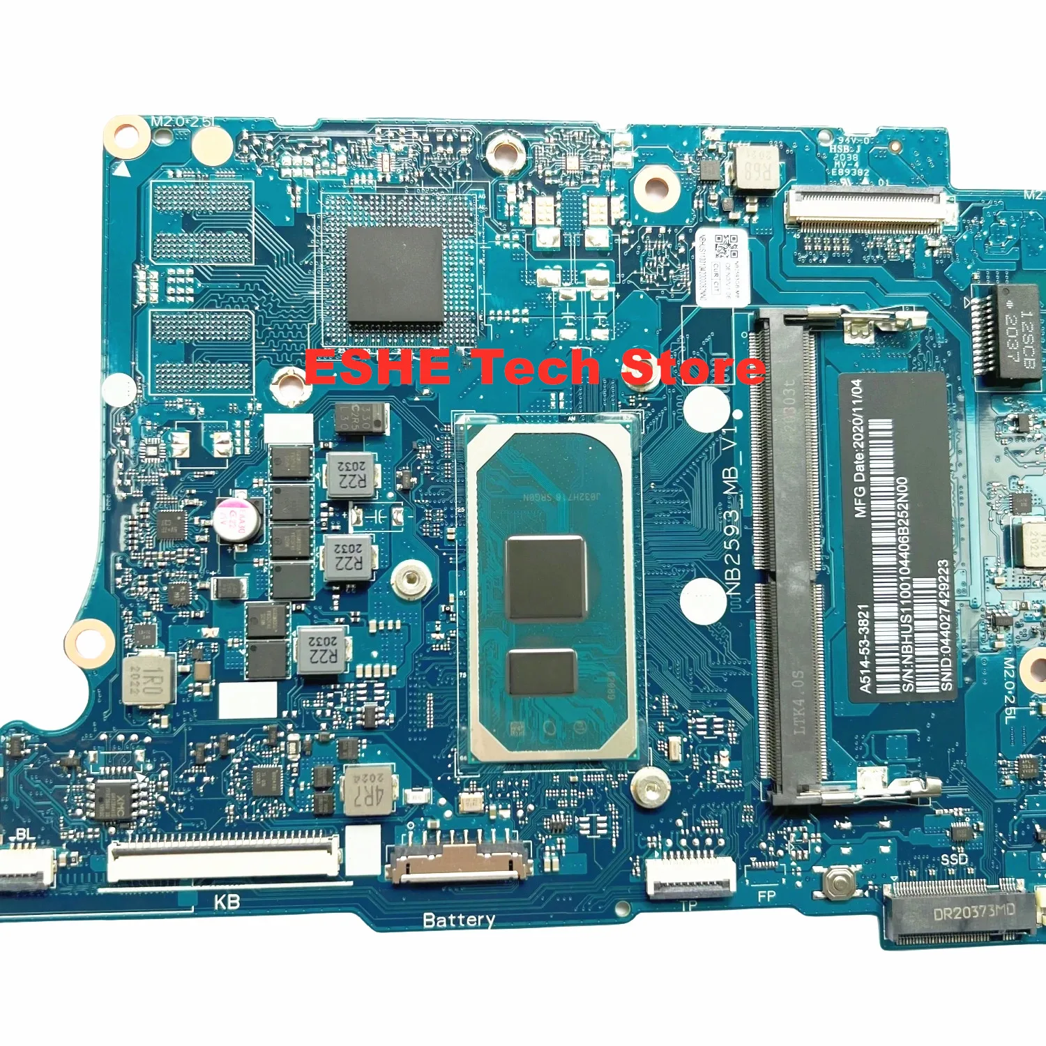 NB2593_MB_V1 NB2593 اللوحة الرئيسية لشركة أيسر أسباير 5 A514-53 A514-52G اللوحة الأم للكمبيوتر المحمول مع i3 i5 i7 CPU 4GB RAM 100% تم اختبارها #3
