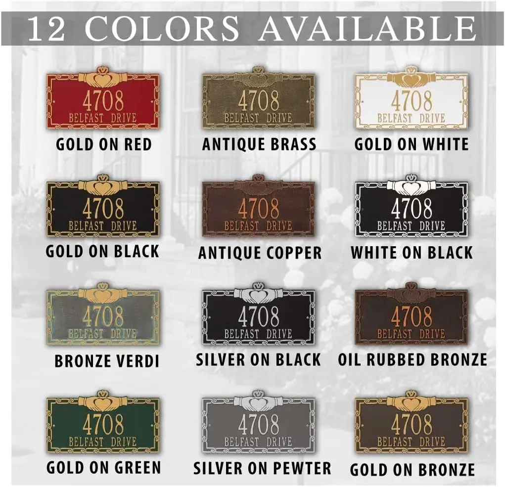 Irish Plaque Show House Number And Street Name Display Your Address