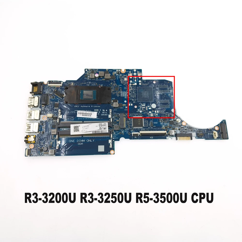 6050A3068501 6050A3176101 Mainboard For HP 14-DK 14S-DK 14S-DP 245 G7 Laptop Motherboard R3-3200U R3-3250U R5-3500U CPU
