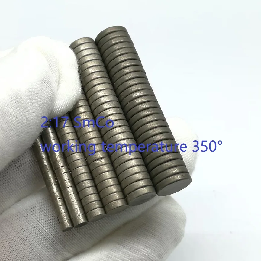 10 50 100PCS Disc 2:17 SmCo Magnet 3*2 4*2 5*2 6*2 High Temperature Resistant Super Strong Permanent Magnets 8x2 10x2 12x2 15x2