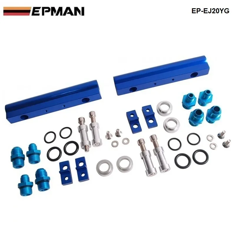 Aluminium Billet Top Feed Injector Fuel Rail Turbo Kit Blue High Quality For SUBARU WRX STI EJ20 EJ20T STI EP-EJ20YG