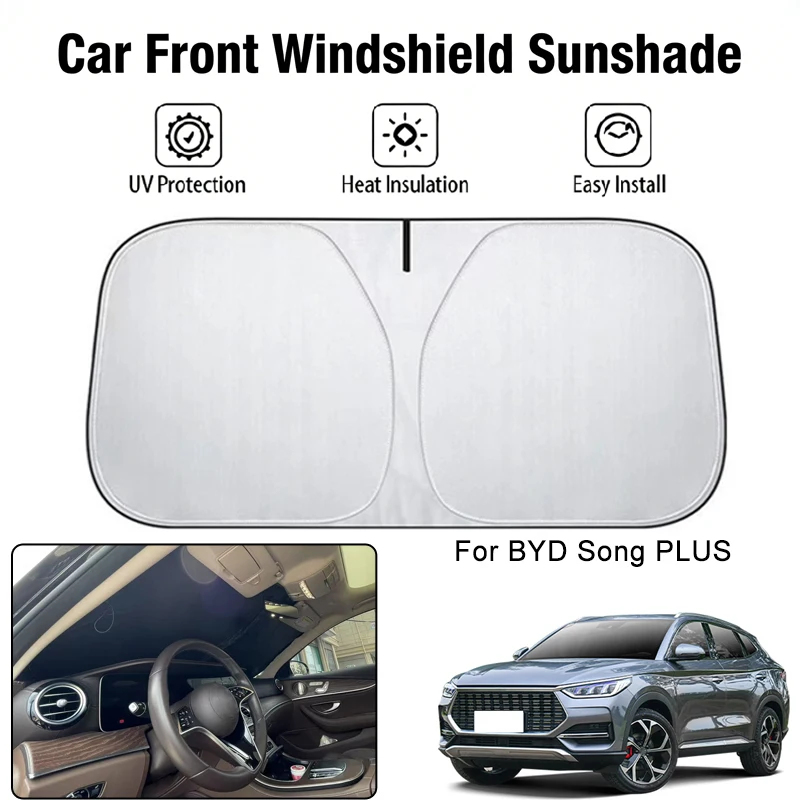 

Car Front Windshield Sunshade Cover For BYD Song PLUS UV Block Heat Insulation Auto Interior Accessories