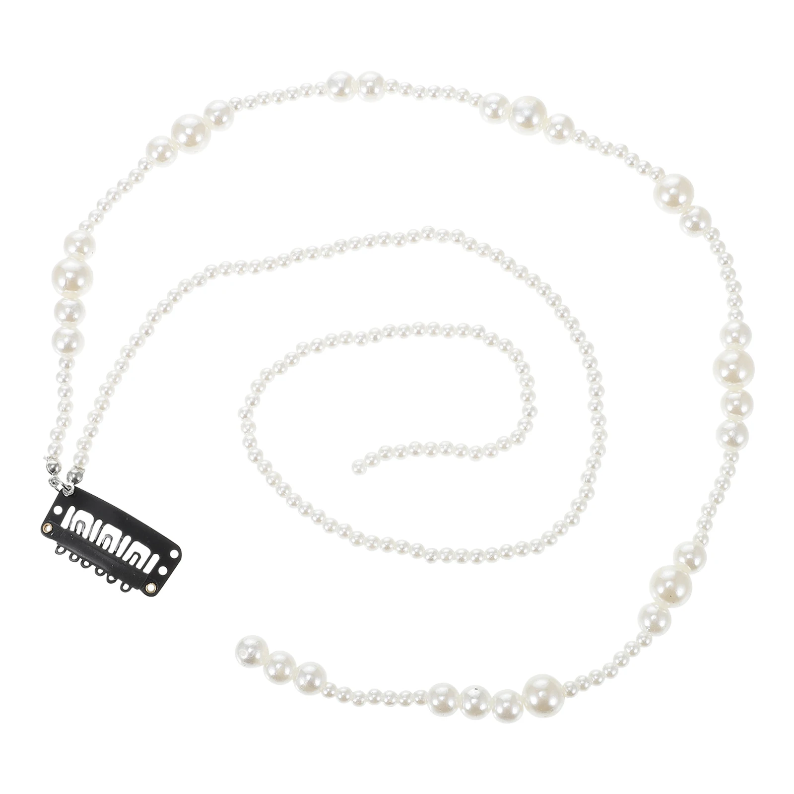 

Pearl Clip Chain Hair Accessories Girls Tassels Barrettes Ponytail Hairpin Wedding Golden Extension Braid Tool Decor