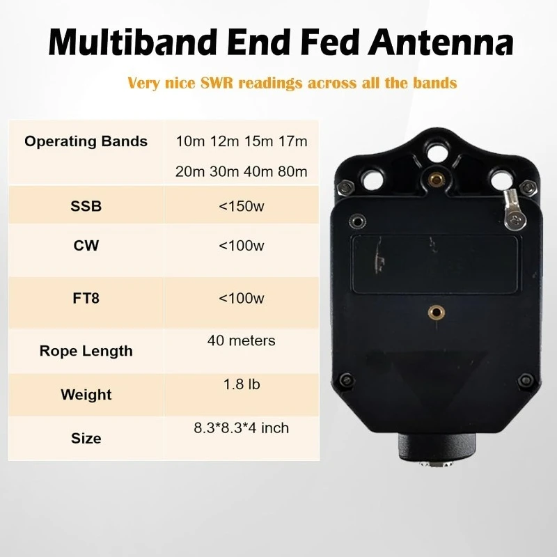 JYR8010-150W نهاية صالح نصف موجة هوائي لراديو لحم الخنزير 8 الفرقة 10 متر 12 متر 15 متر 17 متر 20 متر 30 متر 40 متر 80 متر هوائي سلك طويل #2