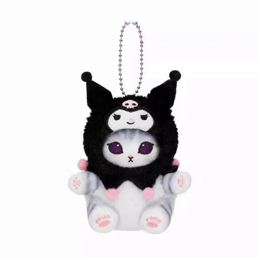 Mofusands Cosplay Sanrio Tekens Gevulde Pluche Hangers Tas Sleutelhangers Kuromi Cinnamoroll Pochacco Hangyodon Kids Meisjes Geschenken