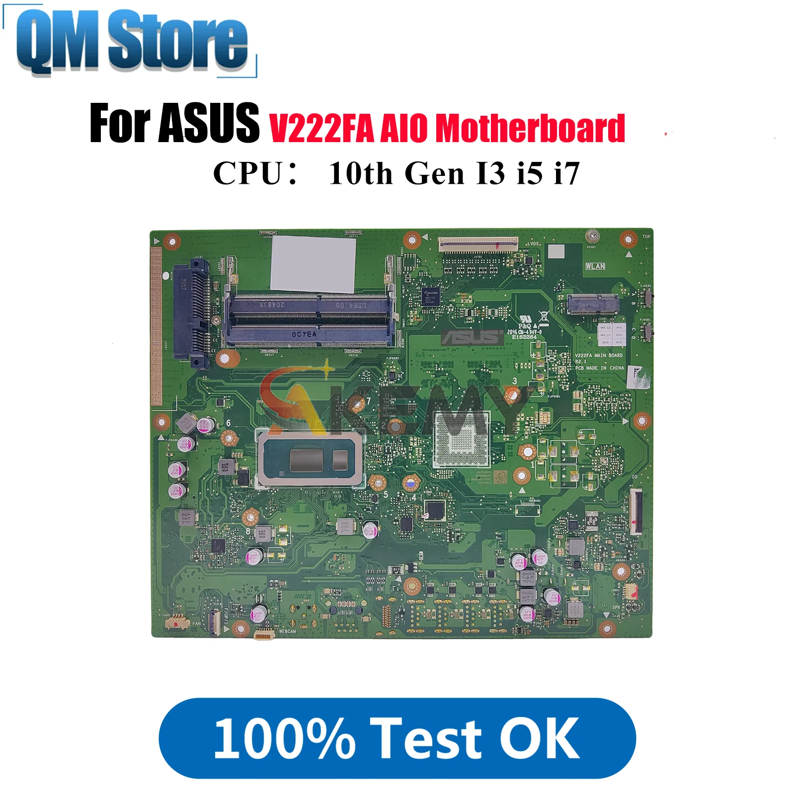 

V222FA Motherboard For ASUS Vivo AiO V222F V222FB V222FA Mainboard With 10th Gen I3 i5 i7 tests OK fast shipping High quality
