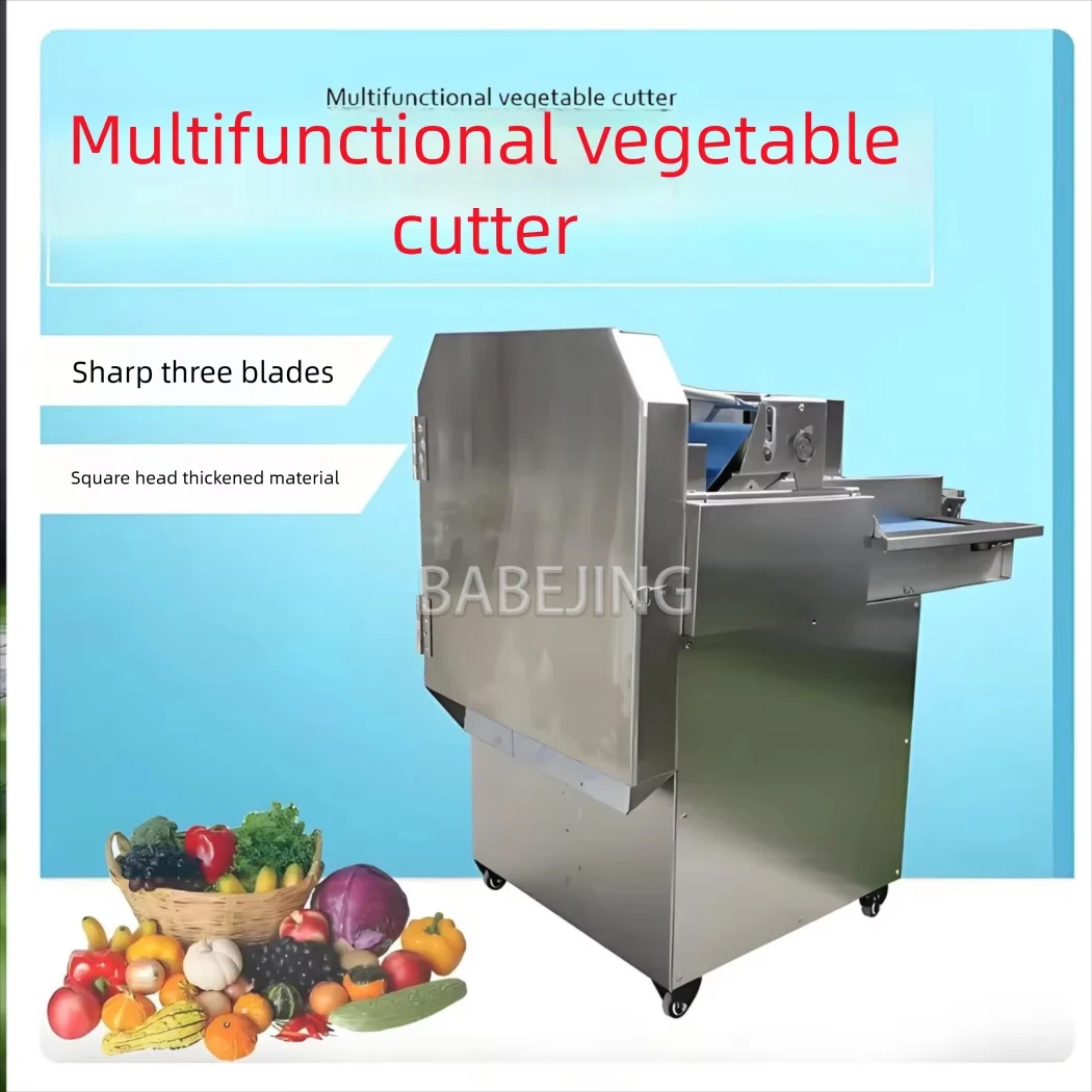 BABEJING Commercial Food Slicer, Vegetable Cutting Machine 45kg Double Frequency Conversion Processing Machine