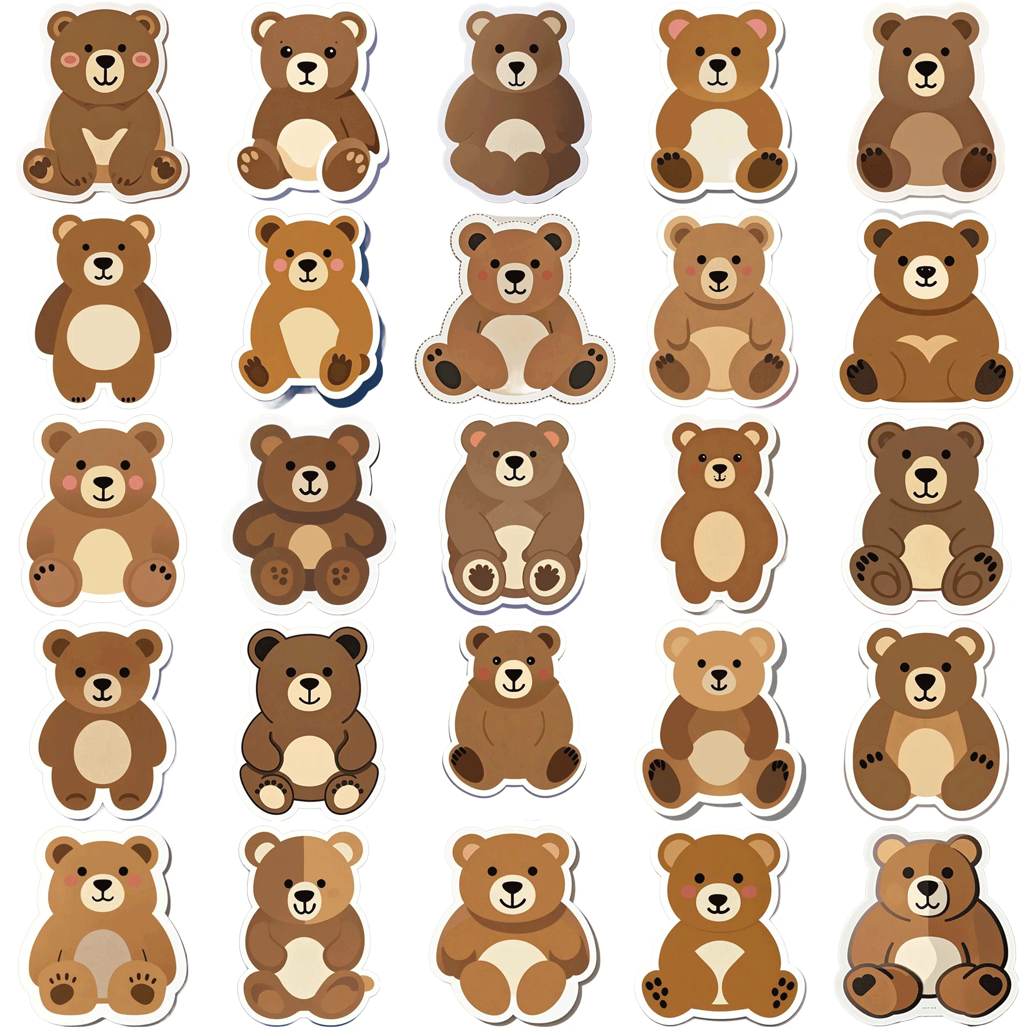 50pcs Adorable Cartoon Teddy Bear Illustration Prints for Baby Shower Gift Wholesale 50pcs Cartoon Teddy Bear Illustration