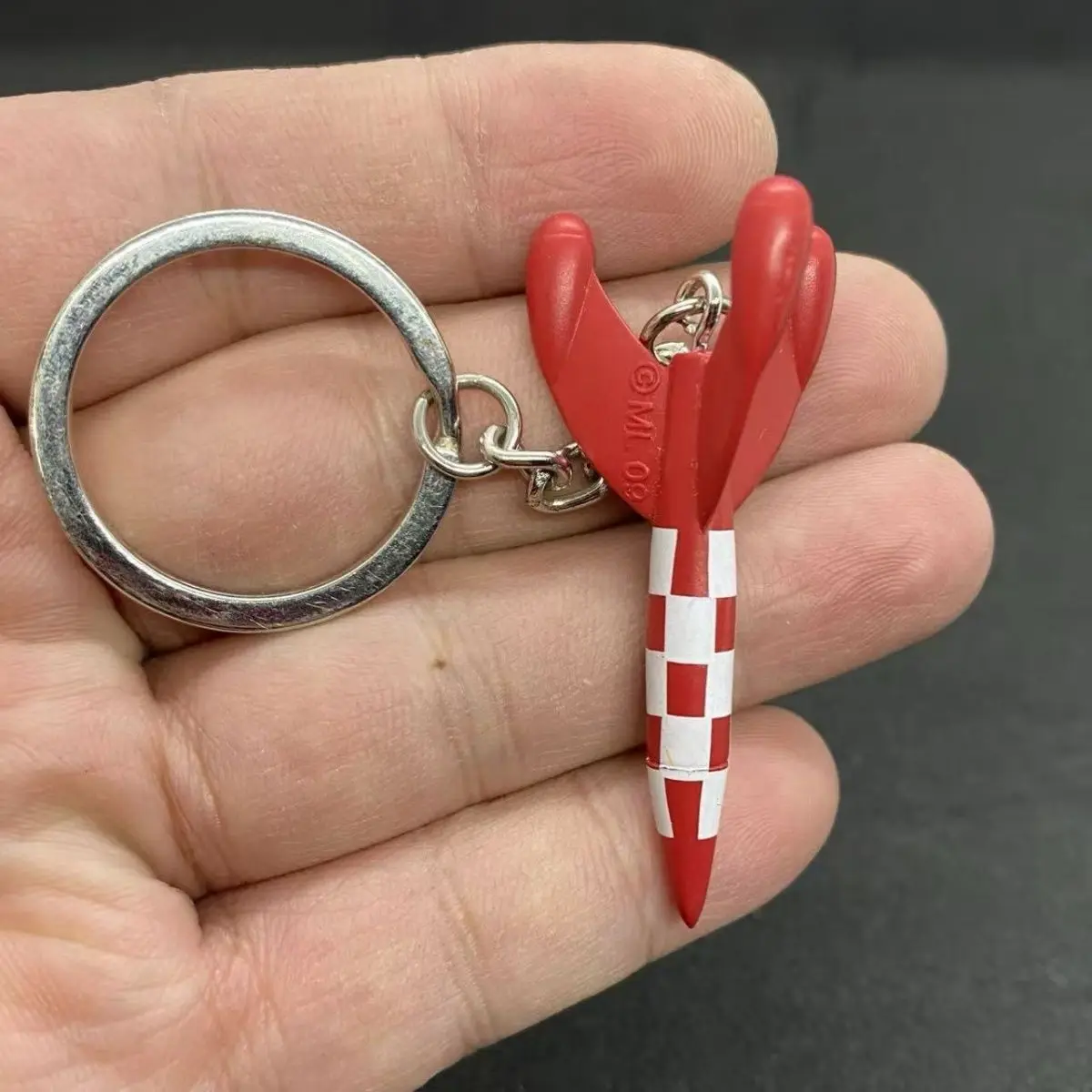 Llavero o Adorno de Escritorio de 5.5cm con Diseño 3D de Cómics de Bélgica y Francia, Objetivo Lune, Moon Adventures, Herge, Cohete Espacial
