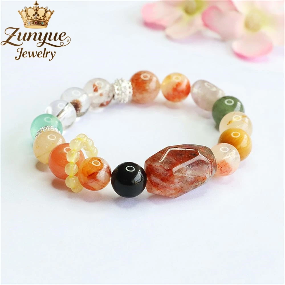 

Natural Multi-Treasure Crystal Gold Hair Crystal Bracelet Luxury Quality Fashion Fine Jewelry Exquisite Elegant Popular Charms