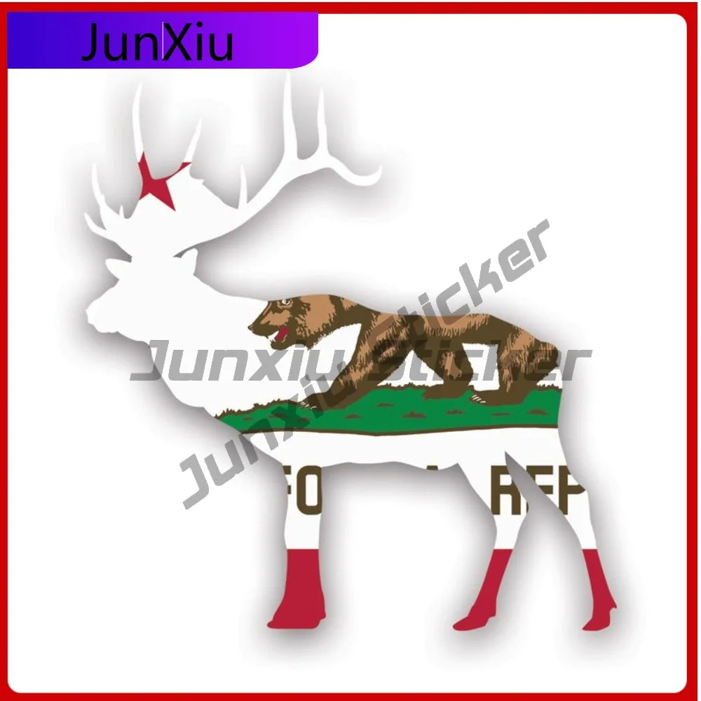 

California Deer Shaped Sun Resistant Scratch Resistant Racing For Rear Windshield Motorcycle Car Body Easy To Remove Removable