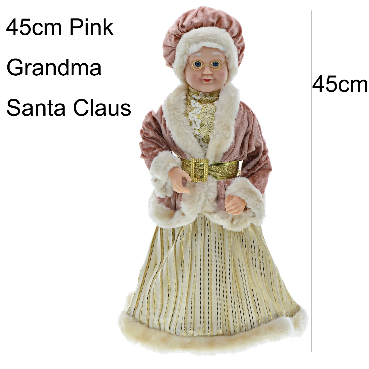 45cm Grandma Santa Claus Doll, Home Decor Christmas Santa Claus Statue Sculptures and figurines