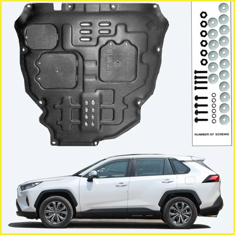 Nero Sotto Il Motore Piastra di Protezione Splash Shield Fango Parafango Copertura Per Toyota RAV4 2020-2024 2.0L 2.5L Parafango Protezione