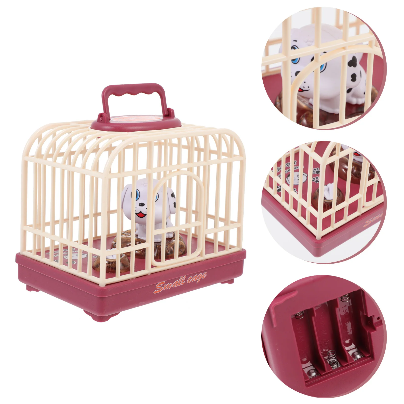 1 قطعة قفص الكلب التحكم الصوتي ألعوبة صغيرة مضيئة الموسيقية ABS دائم قفص الحيوان للأطفال هدية التحكم الصوتي الكلب #4