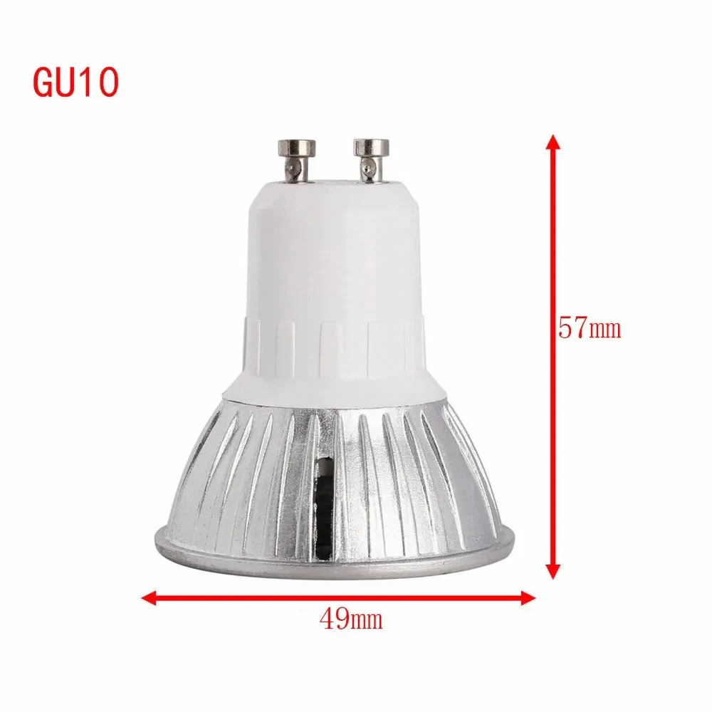 3W Dimmable GU10 E27 E14 MR16 GU5.3 LED Spotlight Bulbs Cold Warm Neutral White Red Blue Yellow Replace 30W Halogen Lamp 12V 24V