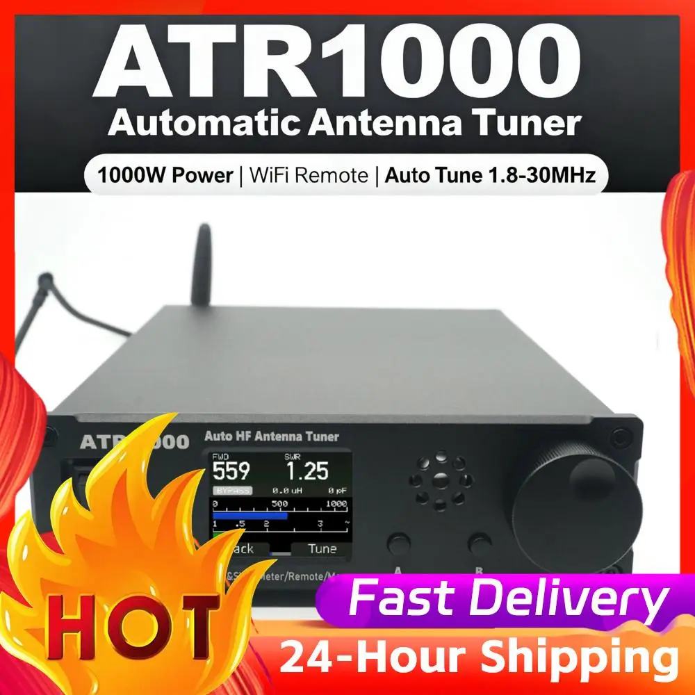 ل YAESU ICOM AMNVOLT ATR1000 1000 واط 1.8-30 ميجا هرتز موالف هوائي أوتوماتيكي 1.8In TFT شاشة كامل Waveband راديو استقبال خفيفة الوزن