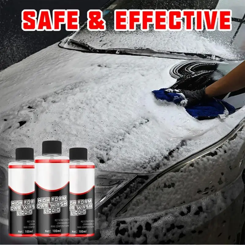 Car Wash Wax Car Foam Cleaner 100ml Car Paint Cleaner Car Washing Liquid Automotive Cleaner For Polishing Coating