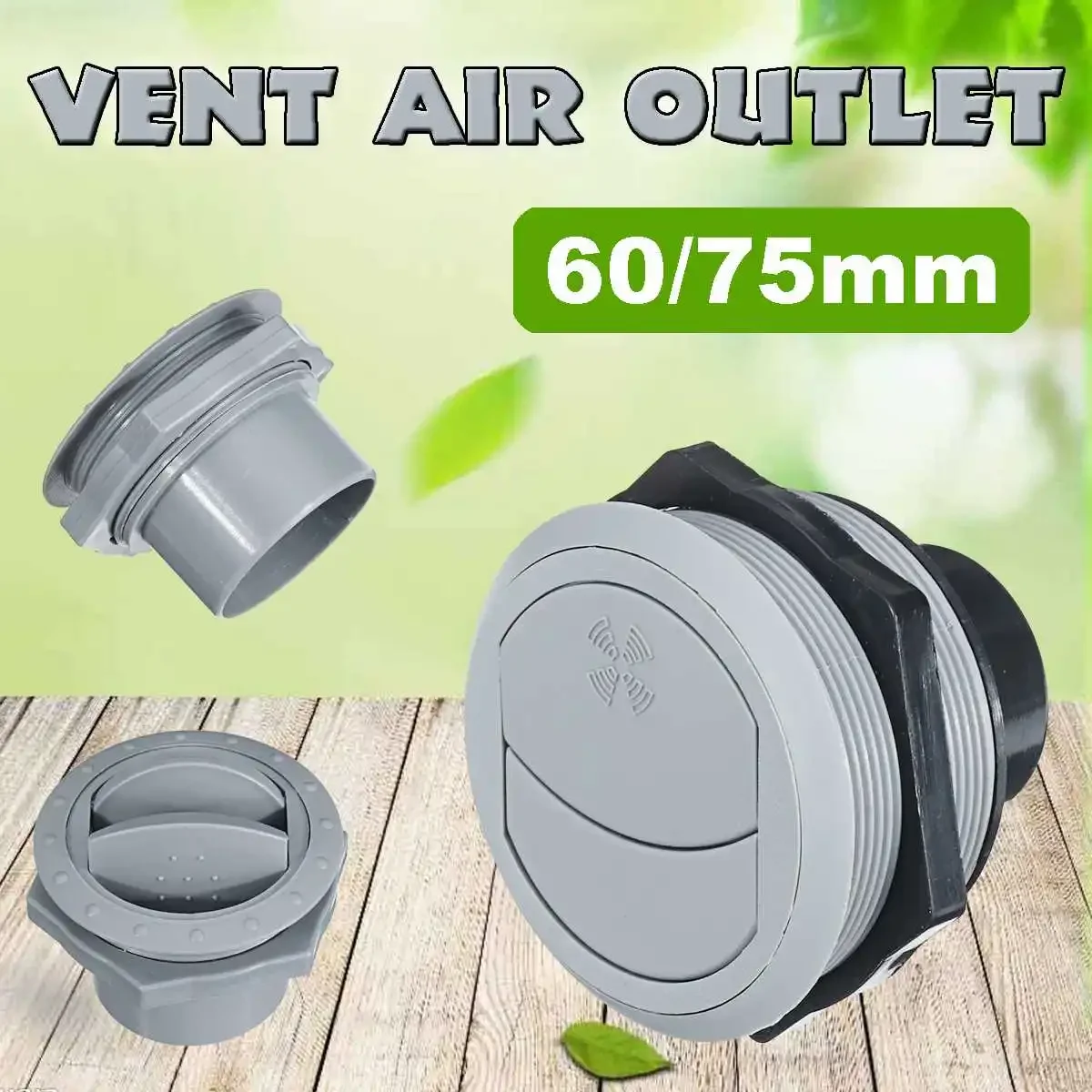 60/75mm Round Car RV ATV A/C Vent Air Outlet ABS Rotating Air Conditioning Ventilation Outlet Interior For Air-conditioning Vent