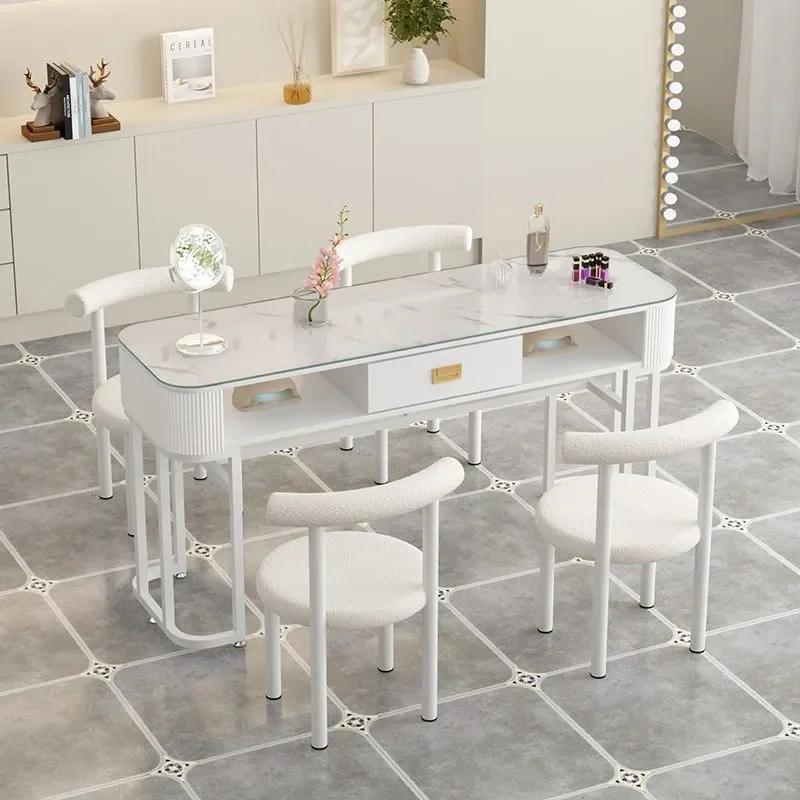 Mesa de Manicura para Salón de Belleza, Equipo de Manicura, Mesa de Maquillaje para Sala de Estar, Mesa de Manicura de Lujo, Muebles Estéticos y de Belleza