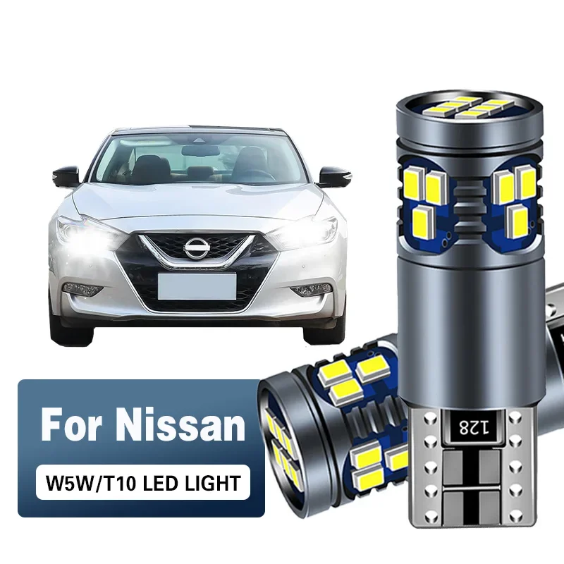 

2pc For Nissan GT-R Juke Leaf Maxima Micra NV200 Pulsar Qashqai Note Tiida Murano LED Clearance Light Parking Lamp Bulb W5W T10