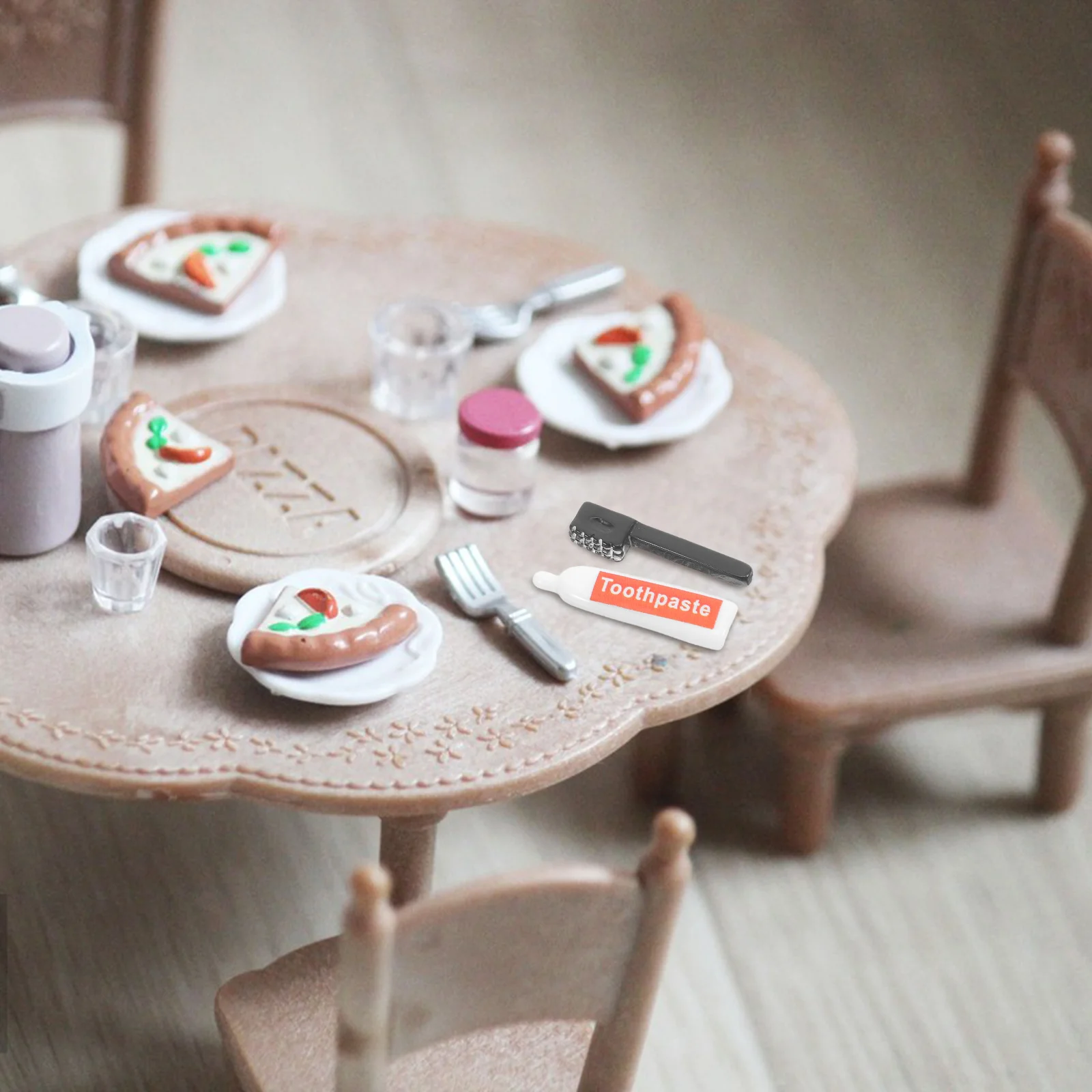 

10pcs Mini Resin Charms Toothbrush Toothpaste Set Diy Decorative Accessories For Phone Case Photo Frames Craft Making Mini