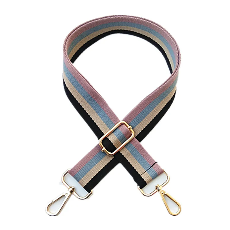 3.8cm Colorful Striped Shoulder Strap Bag Lengthened Belts for Women Bag Thickened Crossbody Strap Luggage Accessories