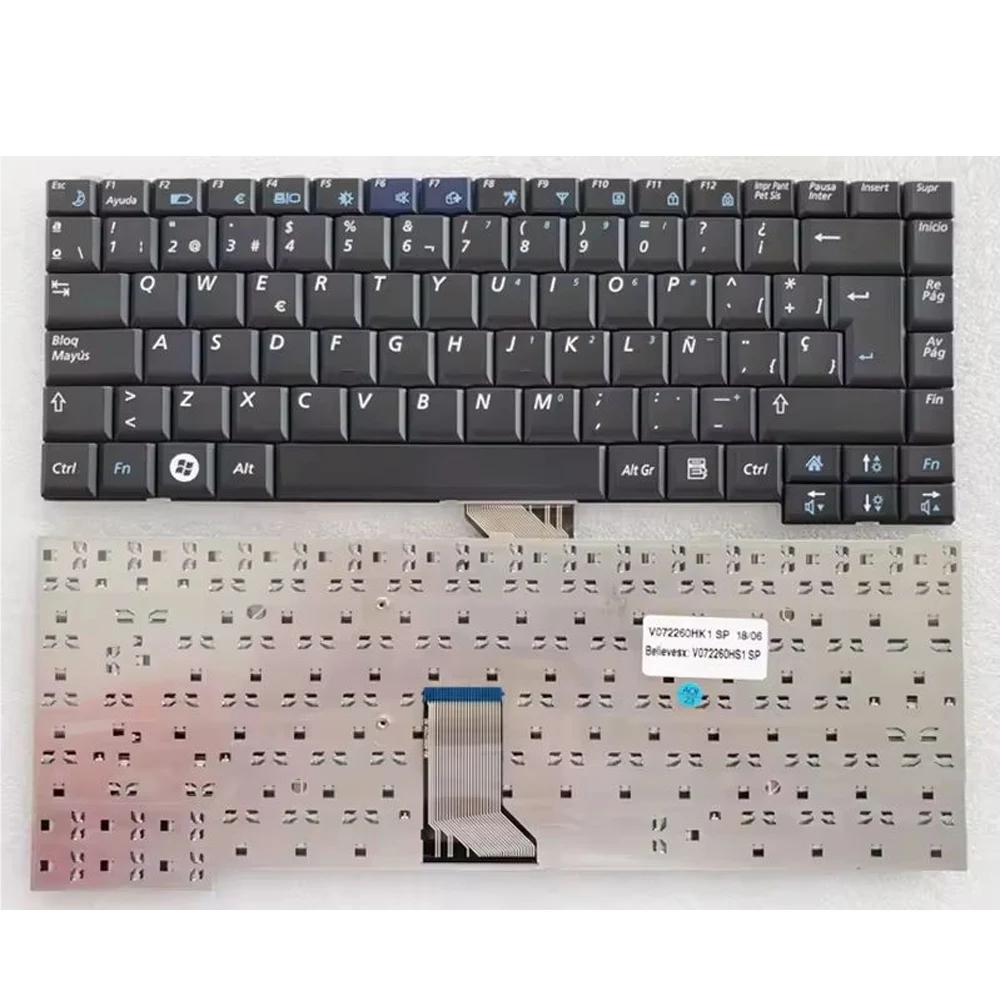 Para Samsung NP-R60 R70 R510 R560 P510 P560 P500 R508 CNBA 5902295   V V. 072260 AS1 BA59-02295C Teclado para portátil estadounidense, ruso y español