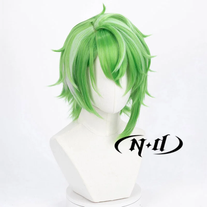 شعر مستعار بيكيرو تنكري ، ذكريات عذراء ، شعر أخضر ، مقاوم للحرارة ، صناعي للكون الهزلي ، حفلة الهالوين