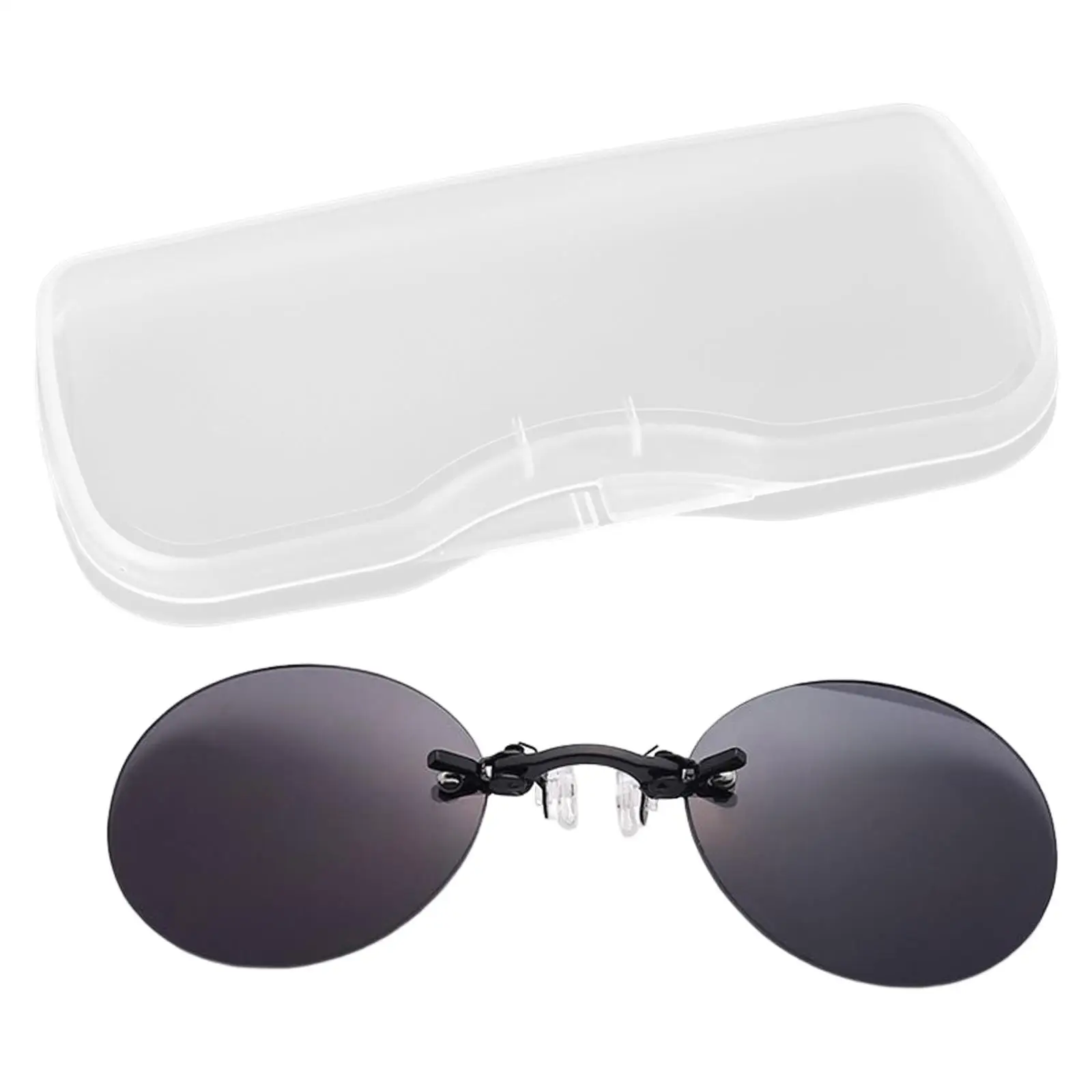 Light Changing Clip on Nose Glasses Rimless Diffraction Lenses UV400 Protection Funny Eyewear for Women Men Festival Concerts