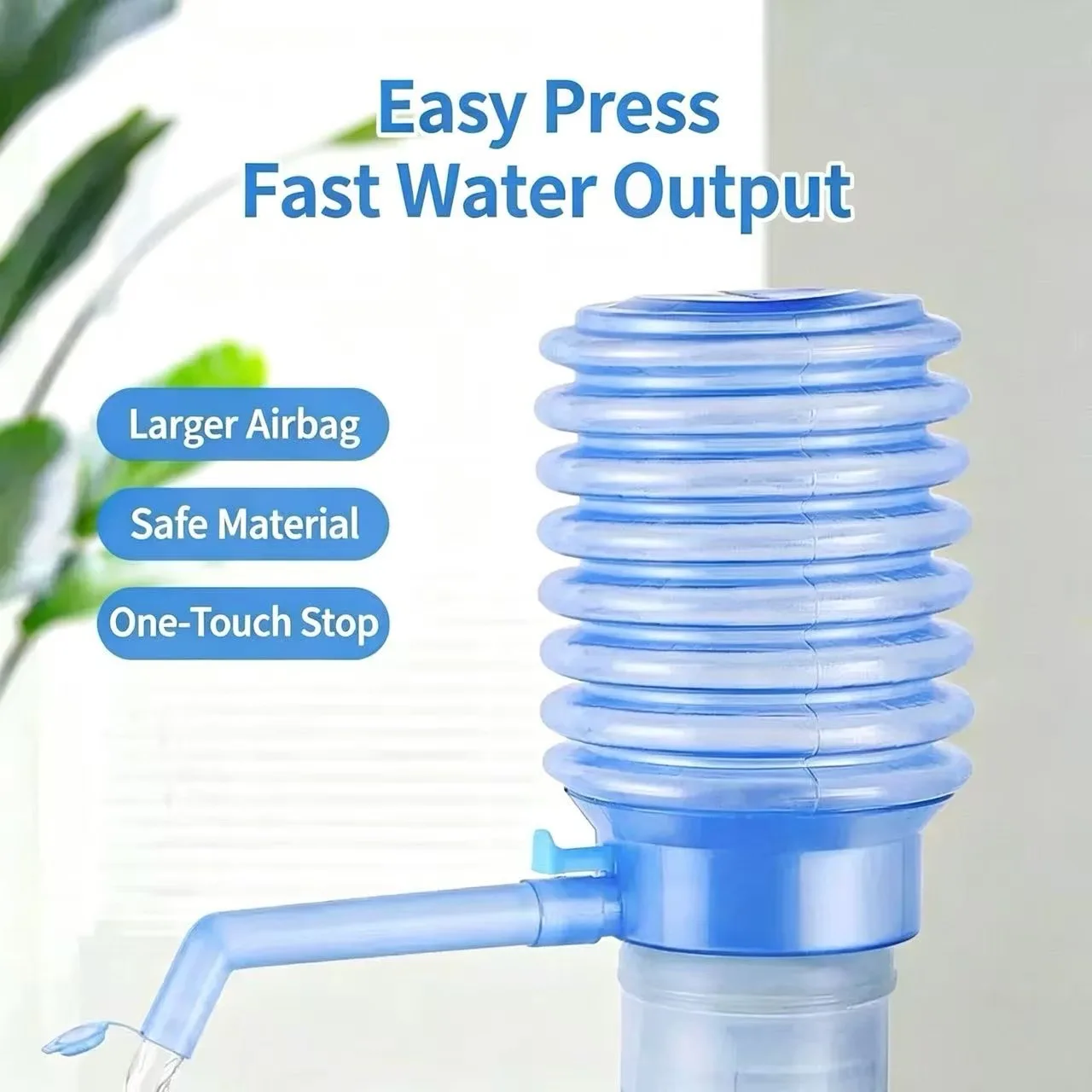 Manual Hand Press Water Pump, Portable Gallon Bottle Water Dispenser, Household Barreled Drinking Water Suction Pump