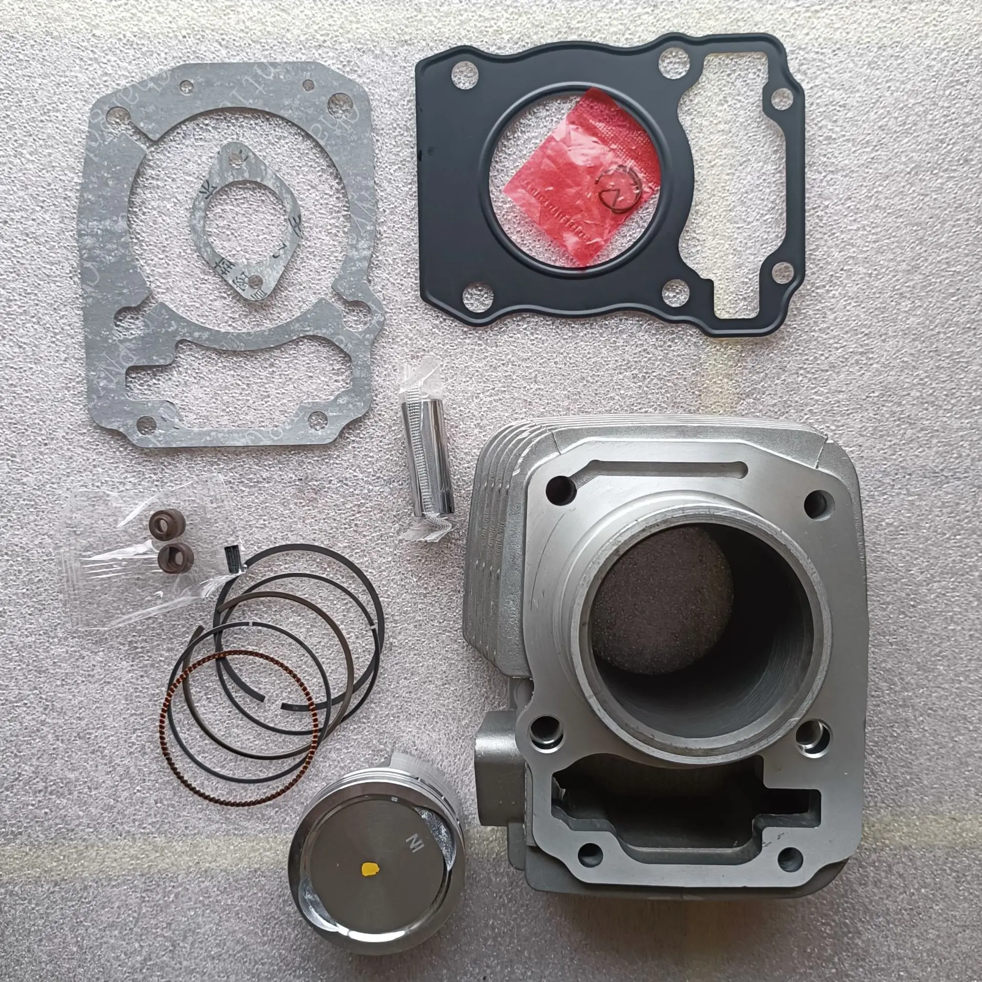 

Высококачественный комплект цилиндров для мотоцикла 57,3 мм, серебристый для Honda XR150 CBF150 KTT150, прокладка поршневого кольца, детали двигателя